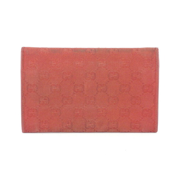 Gucci Leather accessory Wallet long red zipper GG - Picture 1 of 6